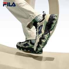 Кроссовки спортивные мужские Fila Oukeman 3 в стиле ретро, бежевый / зеленый