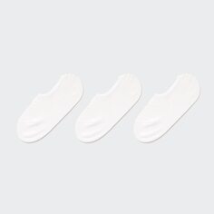 Сетчатые невидимые носки для неявки (три пары) Uniqlo, белый