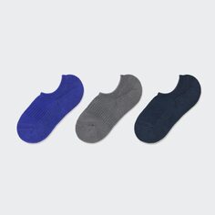 Невидимые спортивные носки для неявок (три пары) Uniqlo, синий