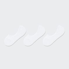 Куча невидимых носков-неявок (три пары) Uniqlo, белый