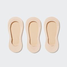 Прозрачные невидимые носки для неявки (три пары) Uniqlo, бежевый