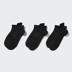 Спортивные носки до щиколотки (три пары) Uniqlo, черный