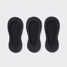 Прозрачные невидимые носки для неявки (три пары) Uniqlo, черный