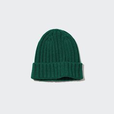 Детская вязаная шапка HEATTECH Uniqlo, зеленый