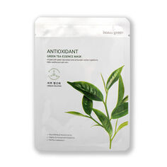 Beauugreen Green Tea тканевая маска для лица с антиоксидантным действием, 23 г
