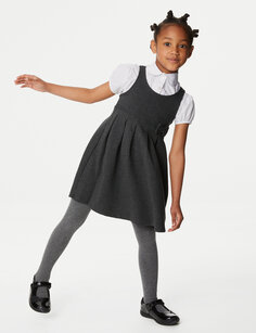 Школьный сарафан из джерси с бантом для девочек (2–12 лет) Marks &amp; Spencer, серый