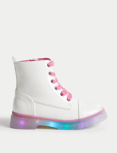 Детские ботинки с подсветкой Freshfeet Rainbow (4 маленьких — 13 маленьких) Marks &amp; Spencer, белый