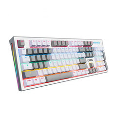 Механическая проводная игровая клавиатура MSI GK50Z, Blue Switches, белый-серый