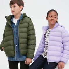 Детская парка Uniqlo Warm Padded Washable Hooded, зеленый