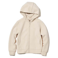 Толстовка Uniqlo Kids Ultra Stretch Dry Sweat Full-zip Hooded, бежевый