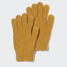 Перчатки Uniqlo Kids Heattech Knitted Thermal, желтый