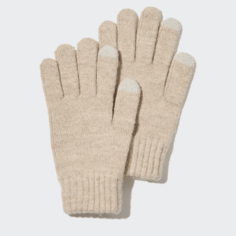 Перчатки Uniqlo Kids Heattech Knitted Thermal, бежевый