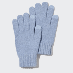 Перчатки Uniqlo Kids Heattech Knitted Thermal, голубой