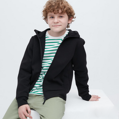 Толстовка Uniqlo Kids Ultra Stretch Dry Sweat Zipped, черный