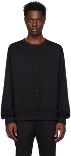 Черный свитшот с круглым вырезом Dolce &amp; Gabbana