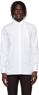Белая рубашка с замком Givenchy