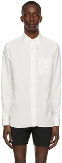 Белая рубашка для отдыха, окрашенная в готовом виде TOM FORD