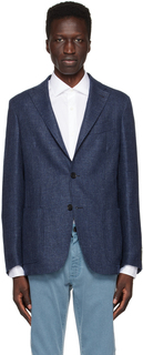 Синий пиджак на двух пуговицах ZEGNA