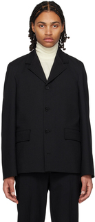 Черный пиджак с заостренными лацканами Jil Sander