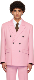 Розовый двубортный пиджак Ernest W. Baker