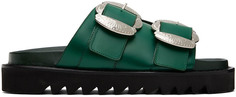 Зеленые кожаные сандалии Toga Virilis