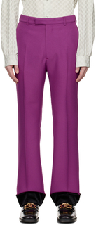 Пурпурные строгие брюки Gucci