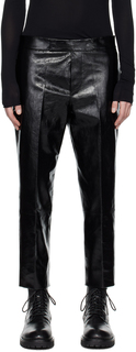 Черные кожаные брюки Vitellino SAPIO