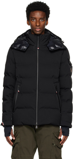 Черный пуховик Fellberg Moncler Grenoble