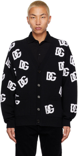 Черный кардиган с логотипом DG Dolce &amp; Gabbana