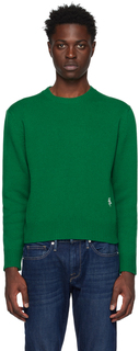 Зеленый свитер с вышивкой Sporty &amp; Rich