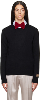 Черный жаккардовый свитер Gucci