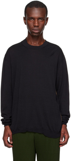 Черно-хаки двухцветный свитер UMA WANG