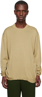 Светло-коричневый двухцветный свитер UMA WANG