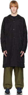 Черное пальто с воротником-стойкой Comme des Garçons Homme