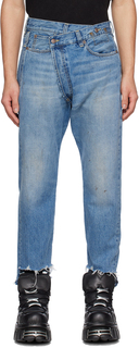 Синие джинсы-кроссовер R13