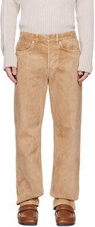 Выцветшие светло-коричневые джинсы Dries Van Noten