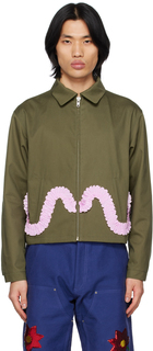 Куртка цвета хаки с червями Sky High Farm Workwear