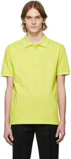 Зеленая футболка-поло из хлопкового пике Bottega Veneta