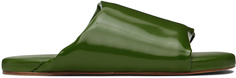 Зеленые кожаные сандалии Bottega Veneta
