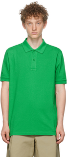 Зеленая футболка-поло из пике Bottega Veneta