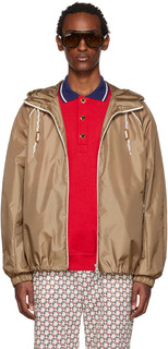 Светло-коричневая нейлоновая куртка Gucci