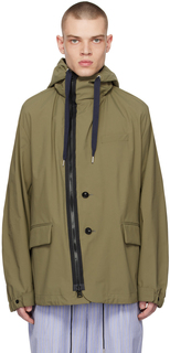 Куртка цвета хаки с вентиляцией sacai