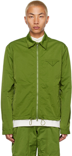 Зеленая куртка на молнии Bottega Veneta