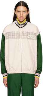 Куртка-бомбер со вставками Off-White и Green Lacoste