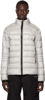 Серебряный пуховик Black Label Crofton Canada Goose