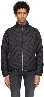 Двусторонняя куртка-пуховик La Greca черного цвета Versace