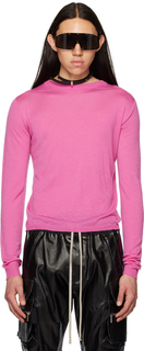 Розовый байкерский свитер Rick Owens