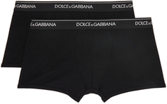 Набор из двух черных трусов-боксеров Dolce &amp; Gabbana