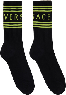 Черные винтажные носки 90-х Versace