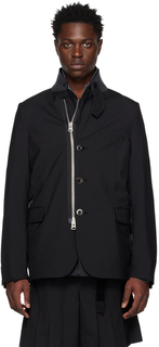 Черный пиджак со вставками sacai